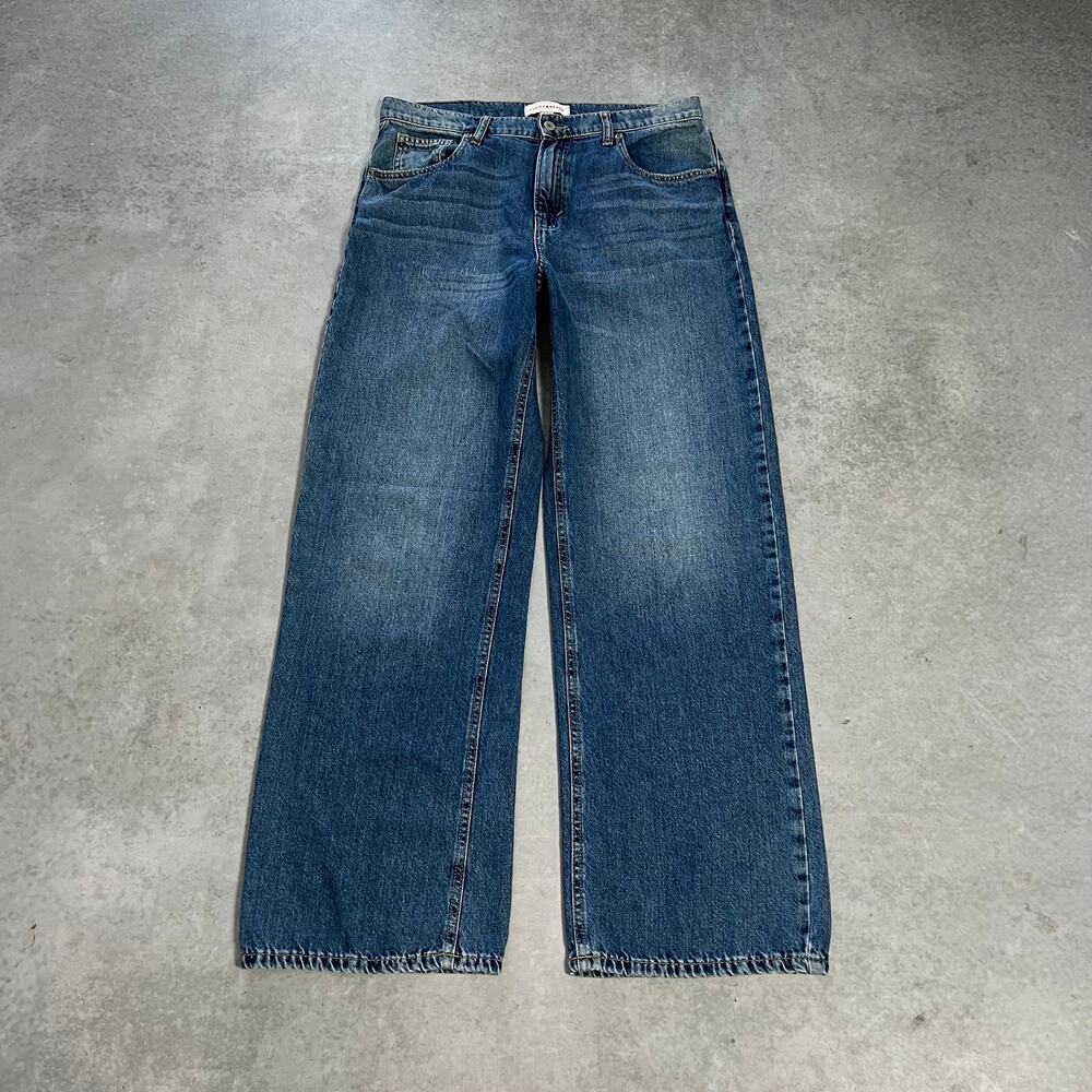 Lucky Brand High Rise Wide Leg Women's Size 8 Jeans Baggy Blue Denim